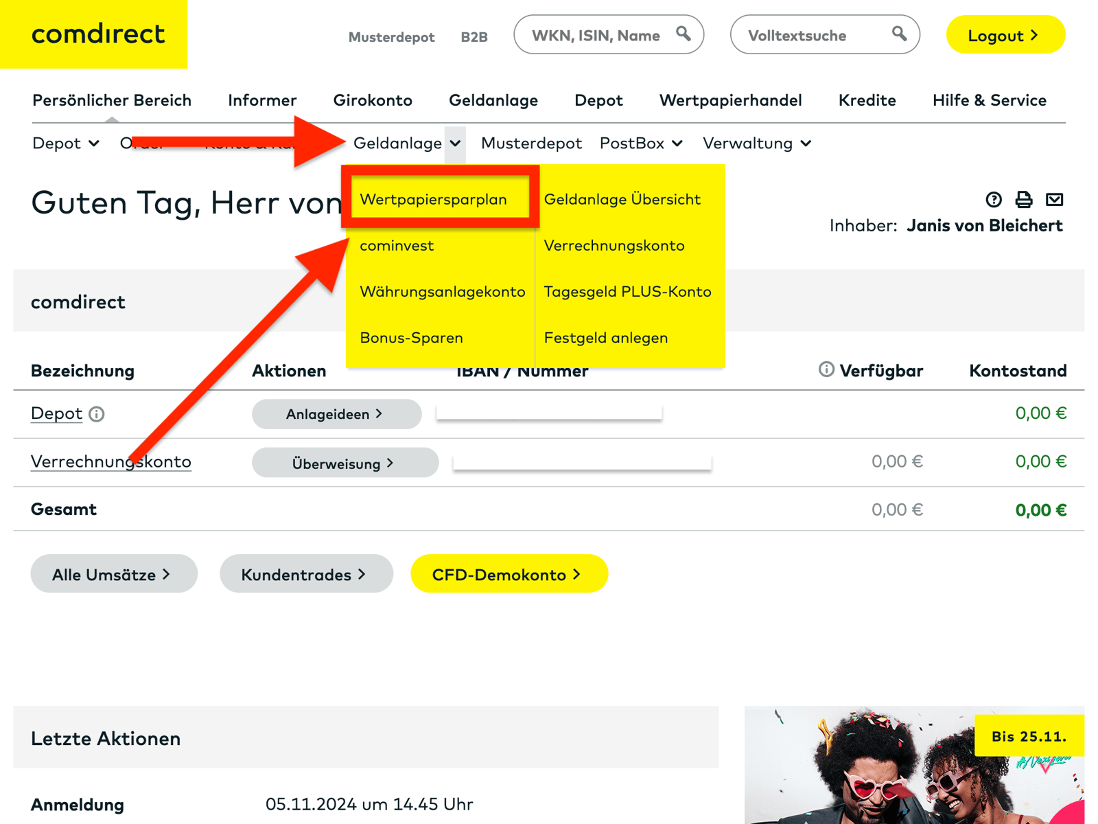 Comdirect Depot Anleitung Konto eröffnen, Depot übertragen, Sparplan einrichten &